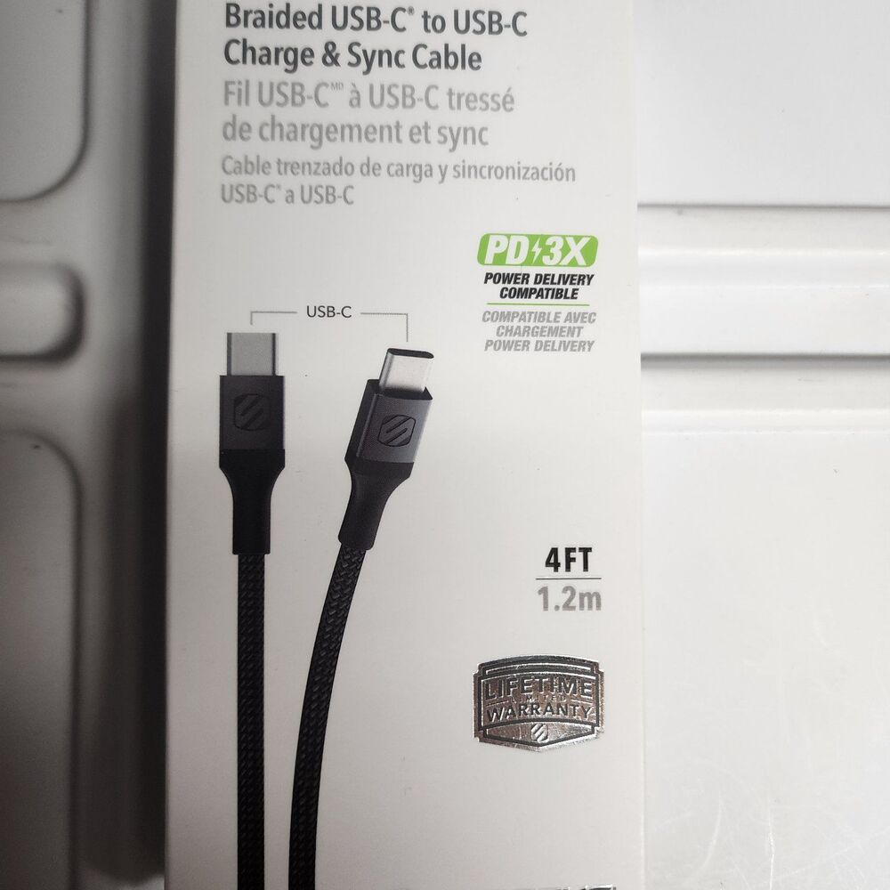USB-C to USB-C Cable Braided - Scosche